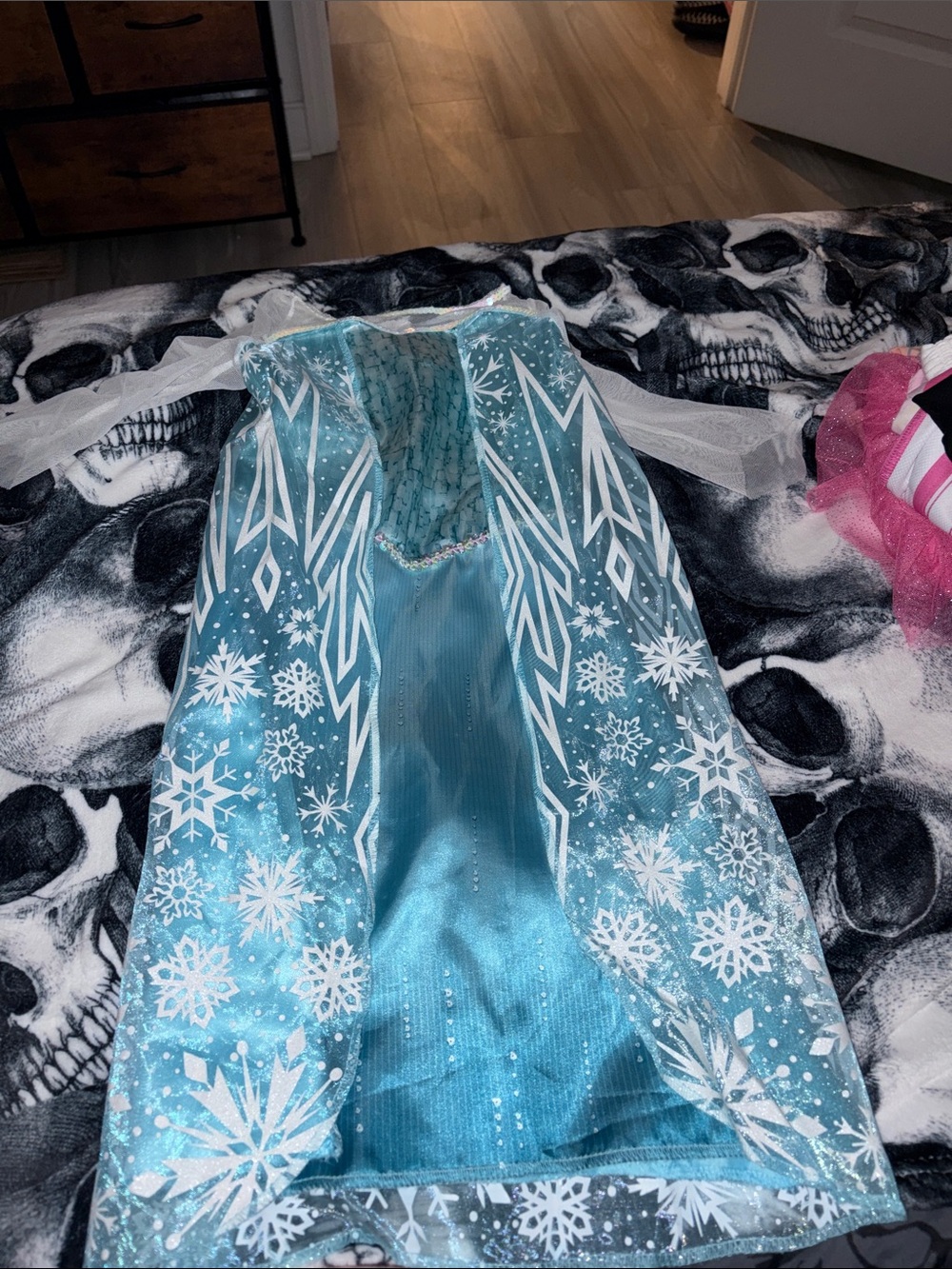 Girls Blue Frozen Elsa Princess One-Piece Dress